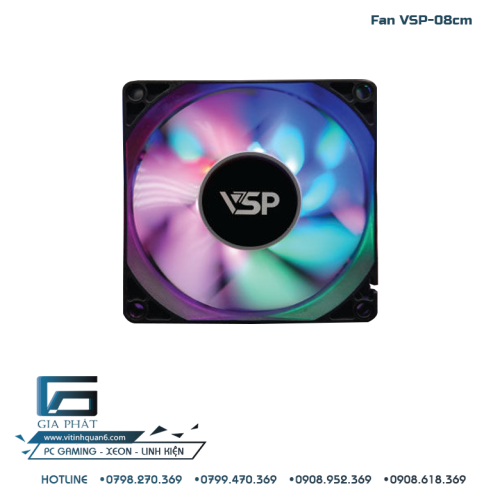 Fan case PC VSP-08CM (8cm) Sync RGB Hub 6 pin
