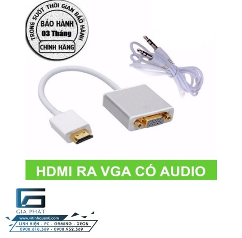 Cáp Chuyển HDMI ra VGA (có Audio)