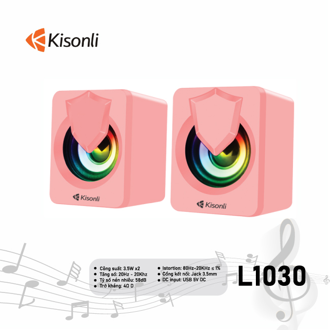 Loa máy tính Kisonli 2.1 L-1030 LED