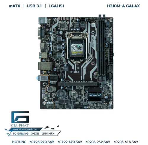 Mainboard Galax H310M-A (2 khe ram, HDMI, VGA) Socket 1151