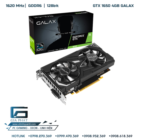 Card màn hình GALAX GTX 1650 EX (1 CLICK OC) 4GB DDR6