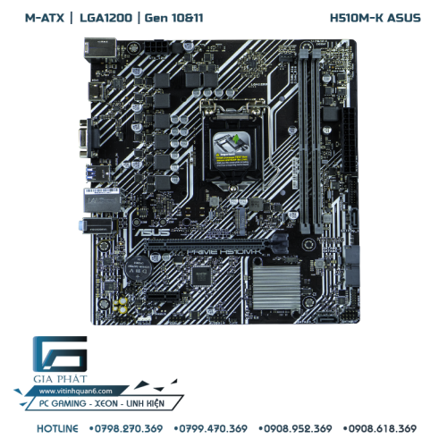 H510M-K ASUS- M-ATX - LGA1200 - Gen10&11 - Renew Full Box