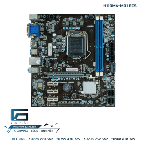 Mainboard H110M4-M01 ECS (Gen 6,7 DDR4x2, M-ATX) Like New