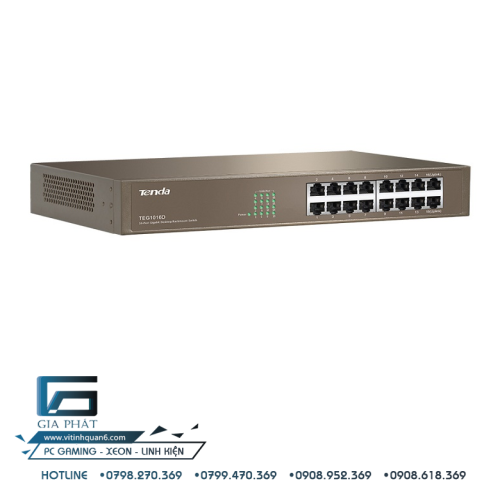 Switch mạng Tenda TEG1016D | V6.0 | 16 cổng | tốc độ 2000Mbps