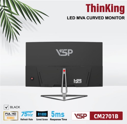 Màn hình cong 27 inch Thinking VSP CM2701B ĐEN (FullHD, 75Hz, LED)