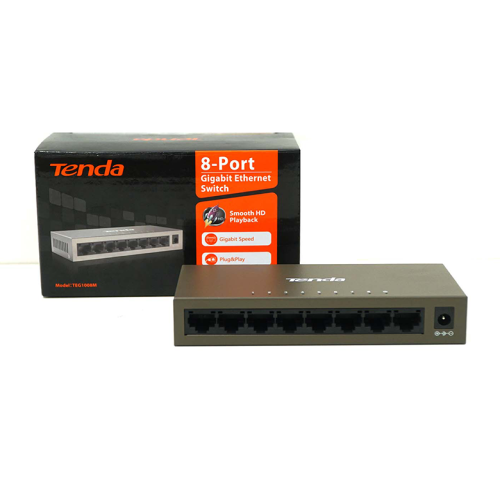 Switch mạng Tenda TEG1008M | 8 cổng | tốc độ 1000Mbps