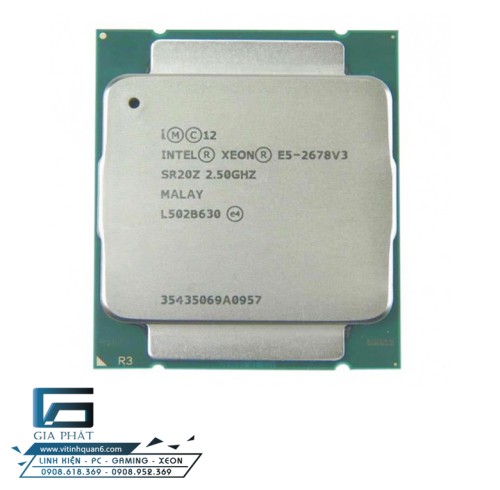 CPU XEON E5 2678 V3 (2.5GHz Turbo Up To 3.3GHz, 12 nhân 24 luồng, 30MB Cache, LGA 2011-3)