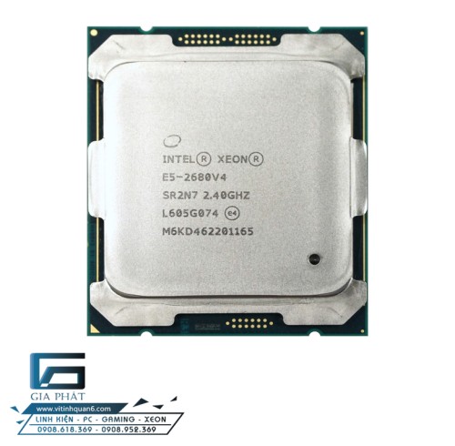 CPU Intel XEON E5 2680 V4 (2.4Ghz up 3.3Ghz, 35M, 14 Nhân 28 Luồng)