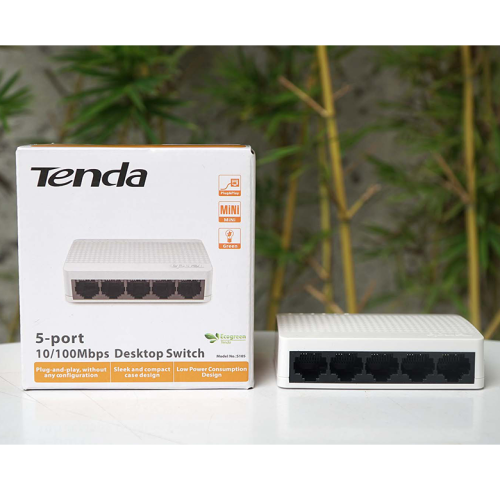 Switch mạng Tenda S105V10 | 5 cổng | tốc độ 100Mbps