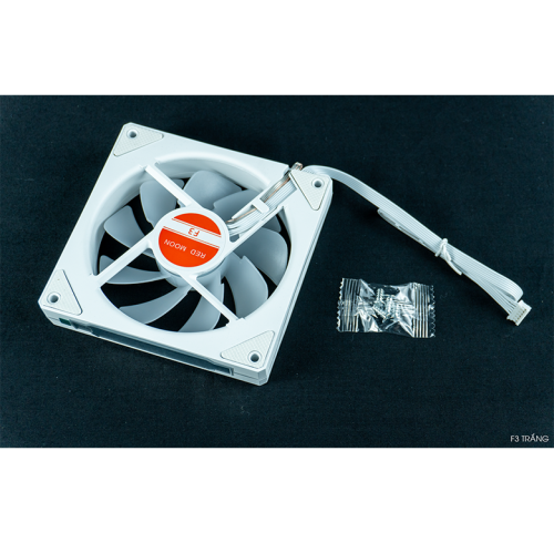 Fan case PC Redmoon F3 LED RGB Trắng (12cm) Sync RGB Hub 6 pin