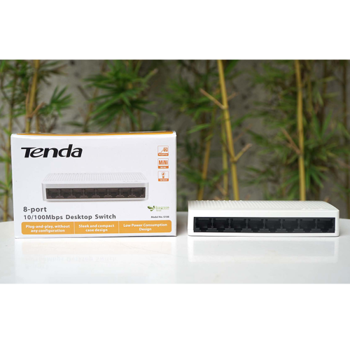 Switch mạng Tenda S108V8 | 8 cổng | tốc độ 100Mbps