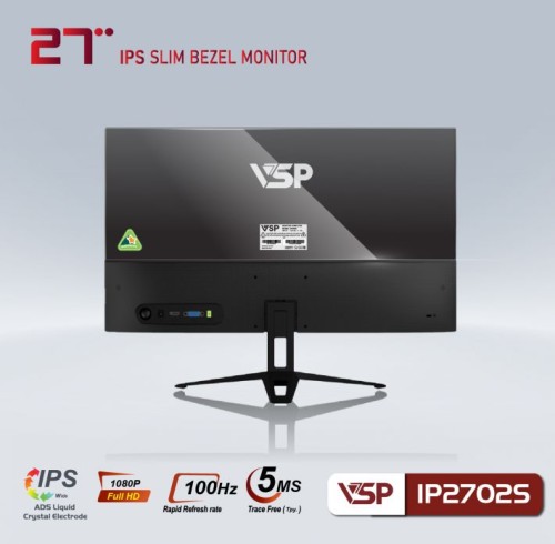 Màn hình 27 inch VSP IP2702S Đen (Full-HD, 100Hz, 5Ms, Fast IPS)
