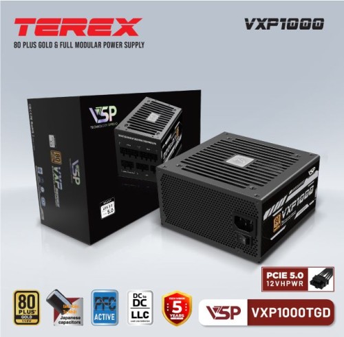 BỘ NGUỒN VSP TEREX VXP1000TGD - 80 PLUS GOLD - 1000W