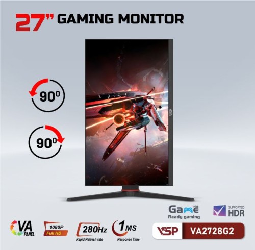 Màn hình 27 inch Gaming VSP VA2728G2 (Full-HD, 180hz, 1ms, VA)