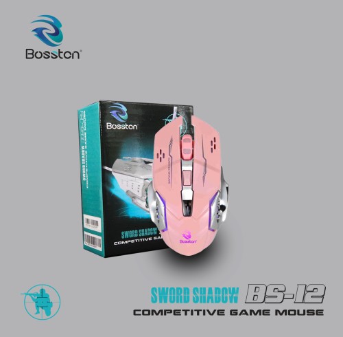 Chuột Gaming Bosston BS-12 Led hồng