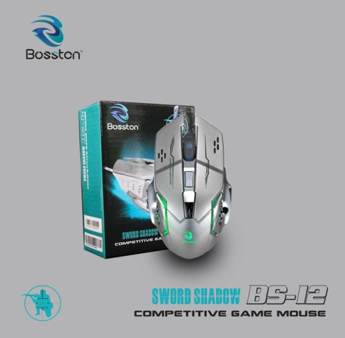 Chuột Gaming Bosston BS-12 Led màu bạc