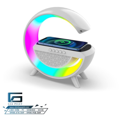 Loa Bluetooth BT2301 Thông Minh chức năng Sạc Không dây , 7 độ sáng, màu trắng tinh tế full hộp