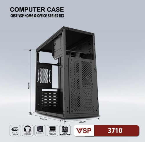 Vỏ case máy tính văn phòng VSP 3710 (ATX/ Micro ATX)