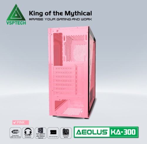 Case Gaming VSPTECH KA-300 - Pink