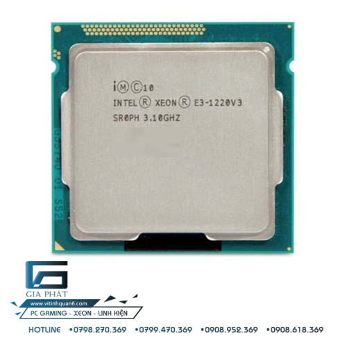 CPU Intel Xeon E3-1220 v3 (3.1Ghz turbo 3.5Ghz, 4 Nhân 4 Luồng, 8MB, LGA1150)