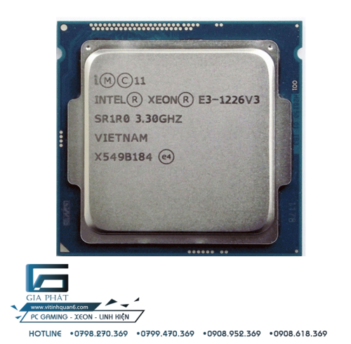CPU Intel Xeon E3-1226 v3 (3.3Ghz up to 3.7Ghz, 4 Nhân 4 Luồng, 8MB, LGA1150)