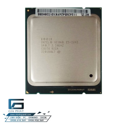 CPU Intel XEON E5 2643 (3.3GHz up to 3.5GHz, 4 Nhân 8 Luồng, 10MB, LGA2011)