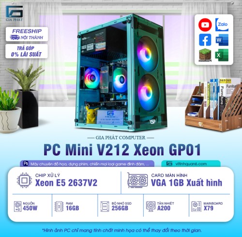 PC GP01 MINI V212 XEON - 2637V2 - 256G NVMe - 16GB (Lướt web, xem phim, nghe nhạc)