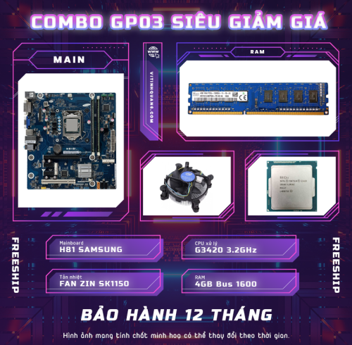 Combo GP03 main H81 + G3420 siêu giảm giá (MUA MAIN TẶNG CPU)