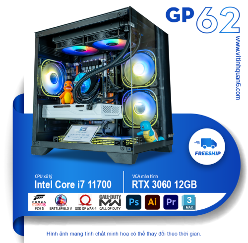 PC GP62 - GAMING cấu hình khủng i7 11700K, ASUS 3060 Dual Fan 
