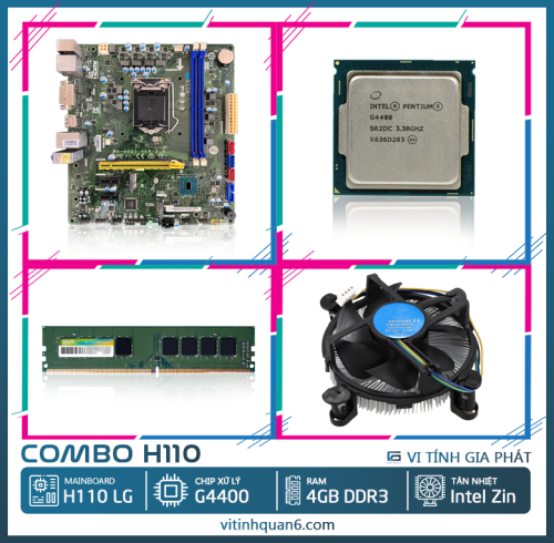 Combo linh kiện Mainboard H110 LG -G4400 - RAM 4GB 2133 - FAN zin