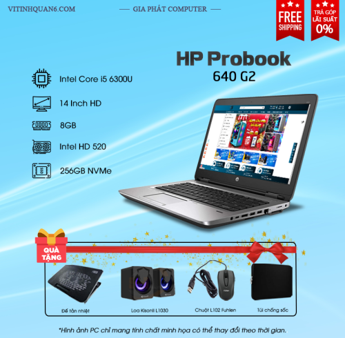 [TẶNG VOUCHER GIẢM 5%] Laptop Cũ HP Probook 640 G2 - Intel Core i5 - NVME 256GB