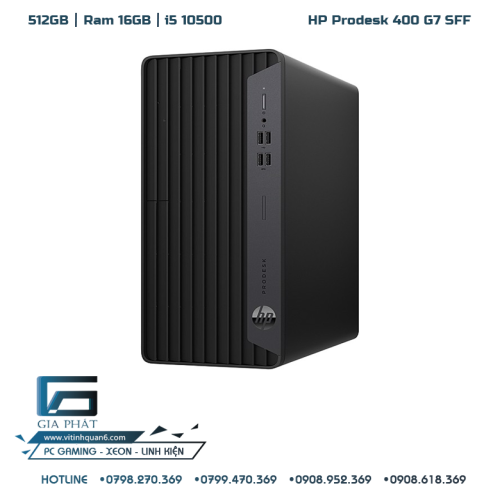 GP12 - HP ProDesk 400 G7 SSF i5 10500, Ram 16GB, SSD 512GB NVMe tốc độ cao cho các tác vụ văn phòng