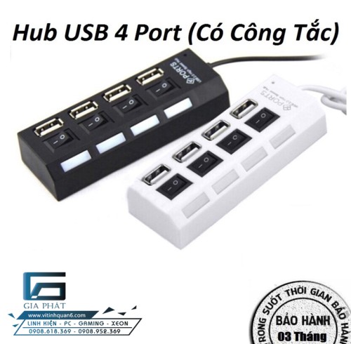 Hub USB 4 Port (Có công tắc)