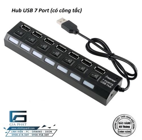 Hub USB 7 Port (Có công tắc)