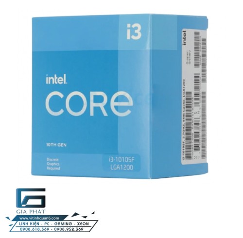 CPU Intel Core i3 10105F (3.7 GHz - 4.4 GHz, 8M, 4 Nhân 8 Luồng) Box