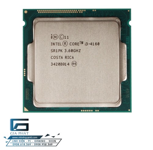  CPU Intel core I3 4160 (3.60GHz, 3M, 2 Nhân, 4 Luồng) TRAY