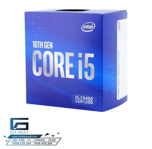 CPU Intel Core i5 10400 (2.90 Up to 4.30GHz, 12M, 6 Cores 12 Threads) Box Chính Hãng