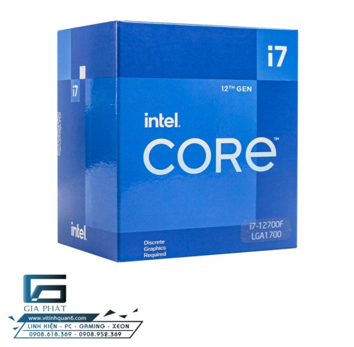 Intel Core i7 12700F (2.1GHz Turbo 4.9GHz, 12 Nhân 20 Luồng, 25MB) Box