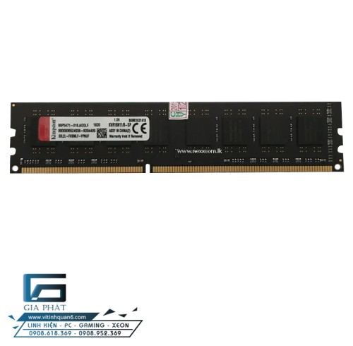 RAM Kingston DDR3 8GB 1600 Non-ECC KVR16N11/8