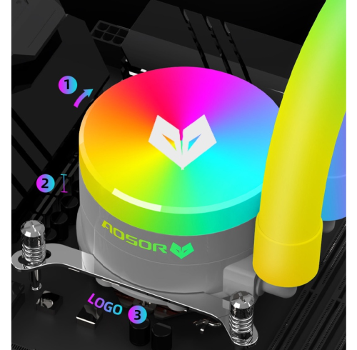 FAN TẢN NHIỆT NƯỚC COOLMOON AOSOR 360 X-RGB TRẮNG NEW BOX