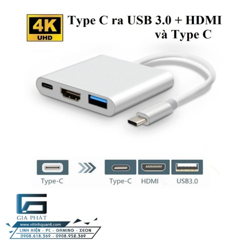 Cáp Type-C ra USB 3.0/HDMI/Type-C
