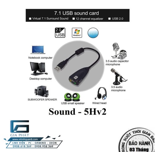 USB ra Sound 7.1 (5Hv2) 
