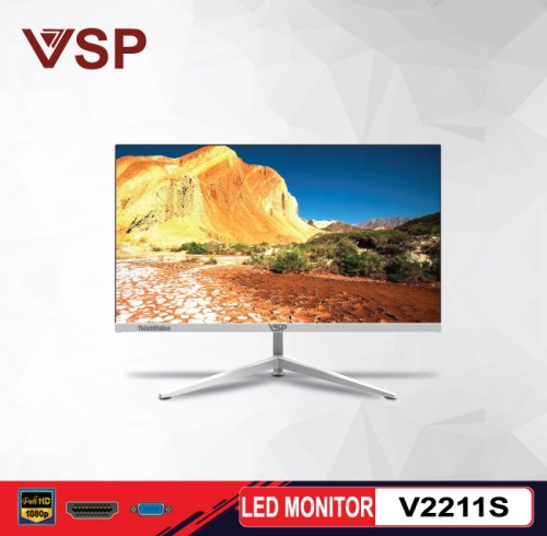 Màn hình LED 21 inch VSP V2211S - Trắng  (1920x1080, HDMI, 75Hz)