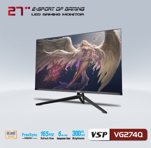  Màn hình LCD 27 inch VSP VG274Q Gaming (2K, Phẳng, VA, 165Hz)