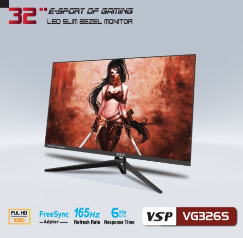 Màn hình LCD 32 inch VSP VG326S Gaming (Full-HD, Phẳng, VA, 165Hz)