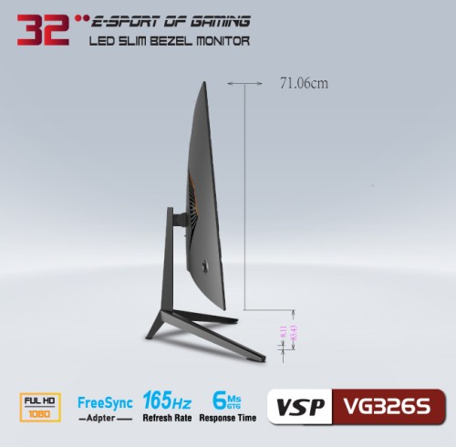 Màn hình LCD 32 inch VSP VG326S Gaming (Full-HD, Phẳng, VA, 165Hz)