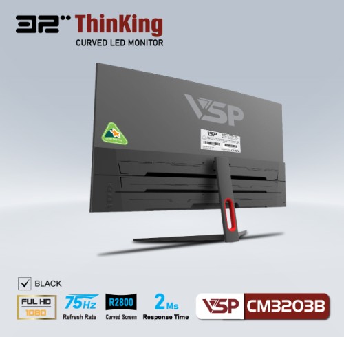 Màn hình cong LCD 32 inch VSP ThinKing CM3203B (FHD, 75Hz, LED, 2Ms)
