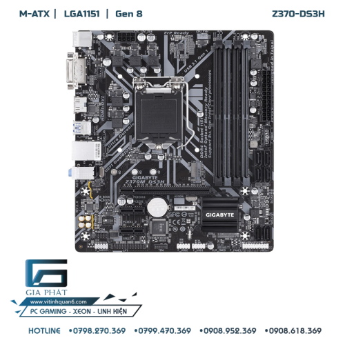 Gigabyte Z370M-DS3H (LGA1151, M-ATX, Gen 8, DDR4)