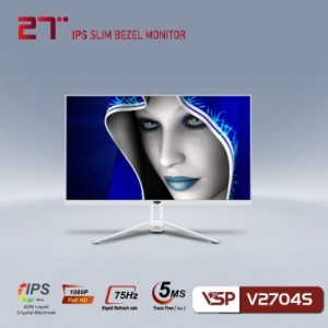 Màn hình 27 inch LED tràn viền VSP V2704S Trắng (Full-HD, 75Hz, IPS)
